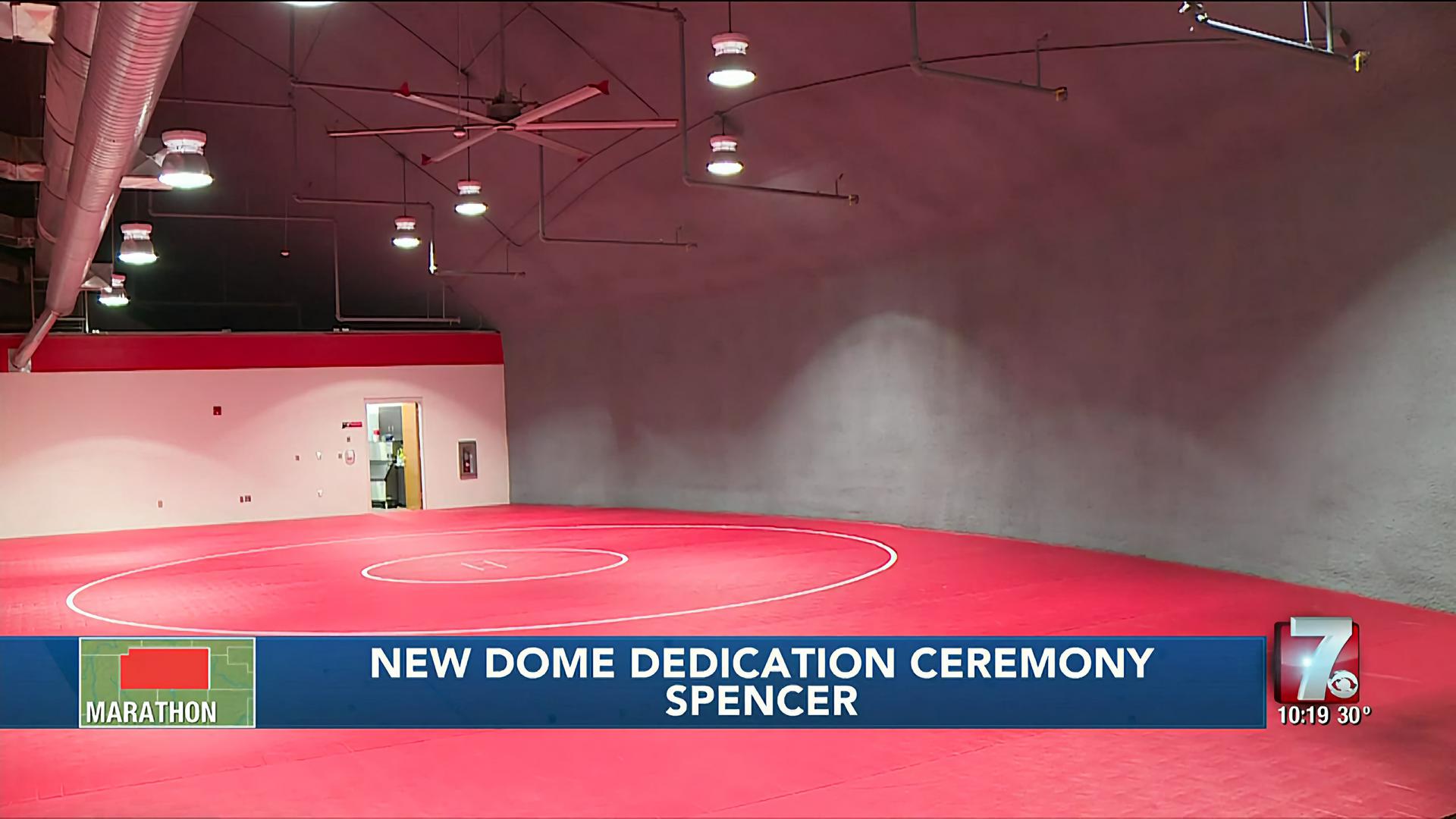 The new wrestling room inside the Spencer Multipurpose Center.
