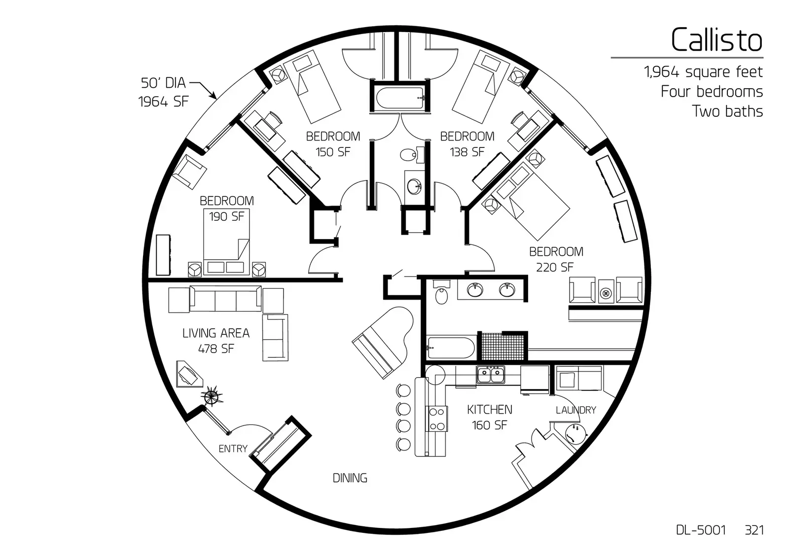 Image Callisto A 50 Diameter 1 964 SF Four Bedroom Two Bath Floor