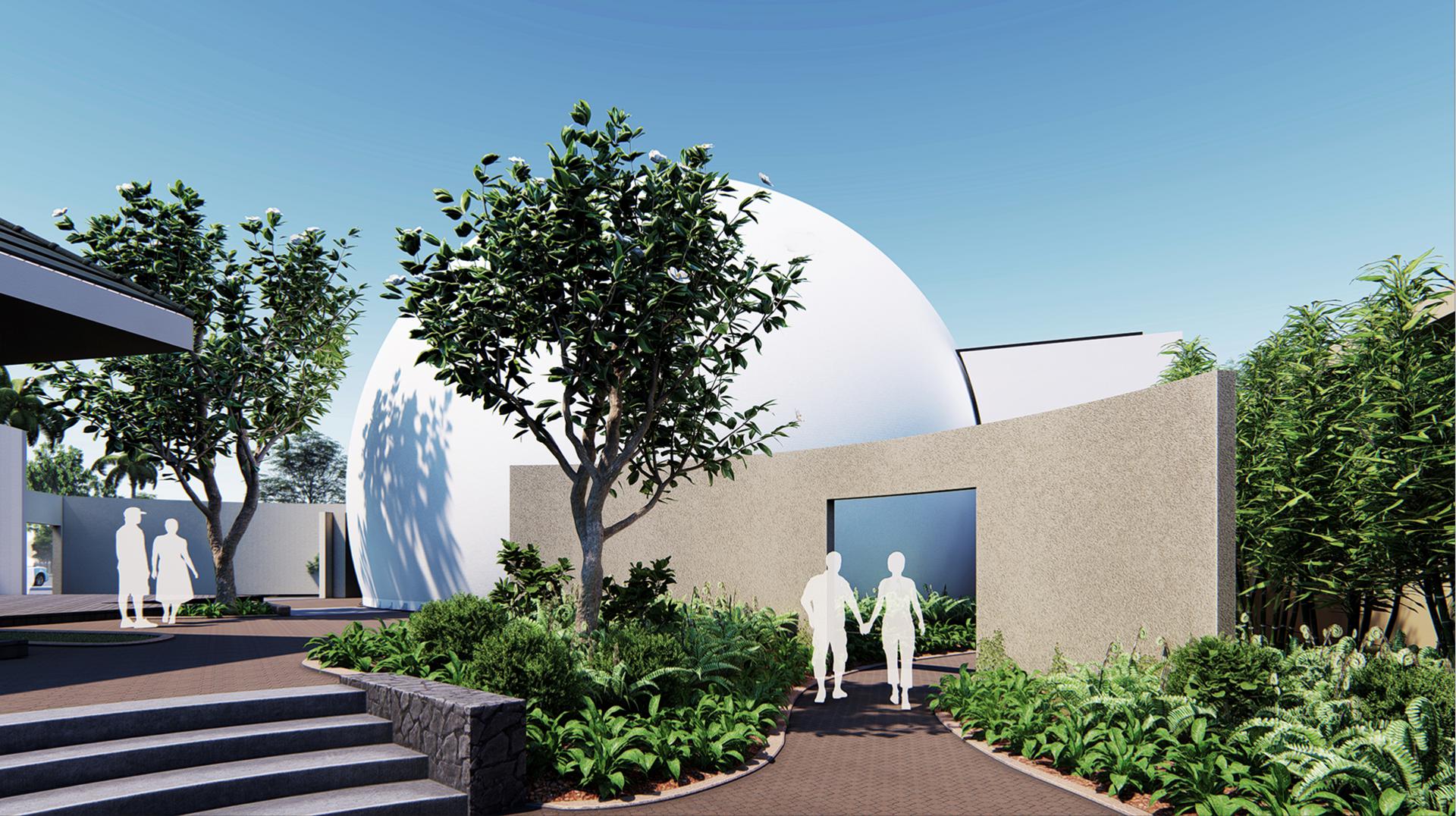 Rendering of Maui Ocean Center dome theater