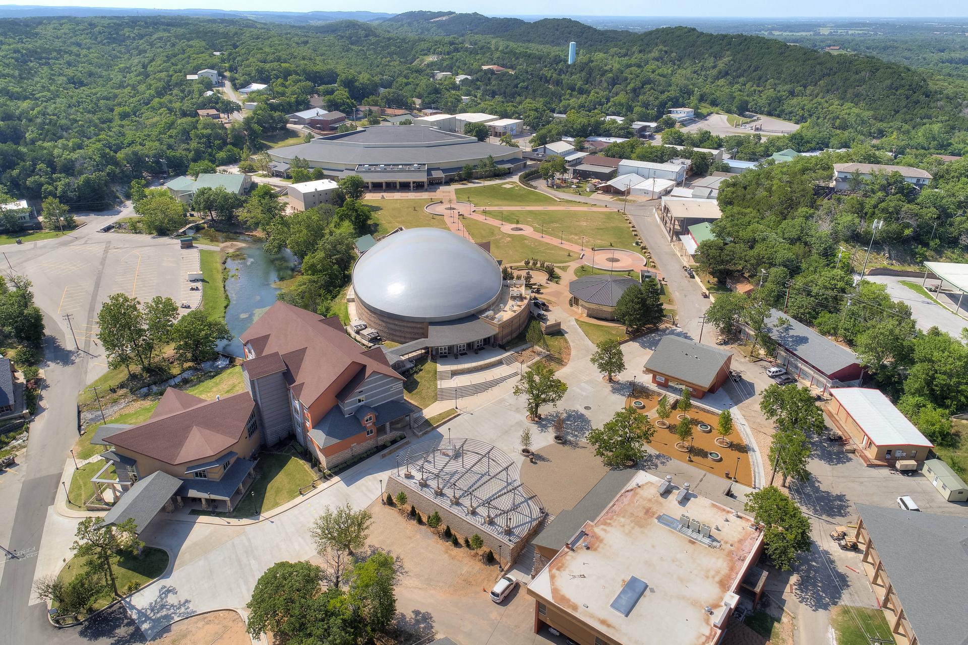 Aerial view of dome center