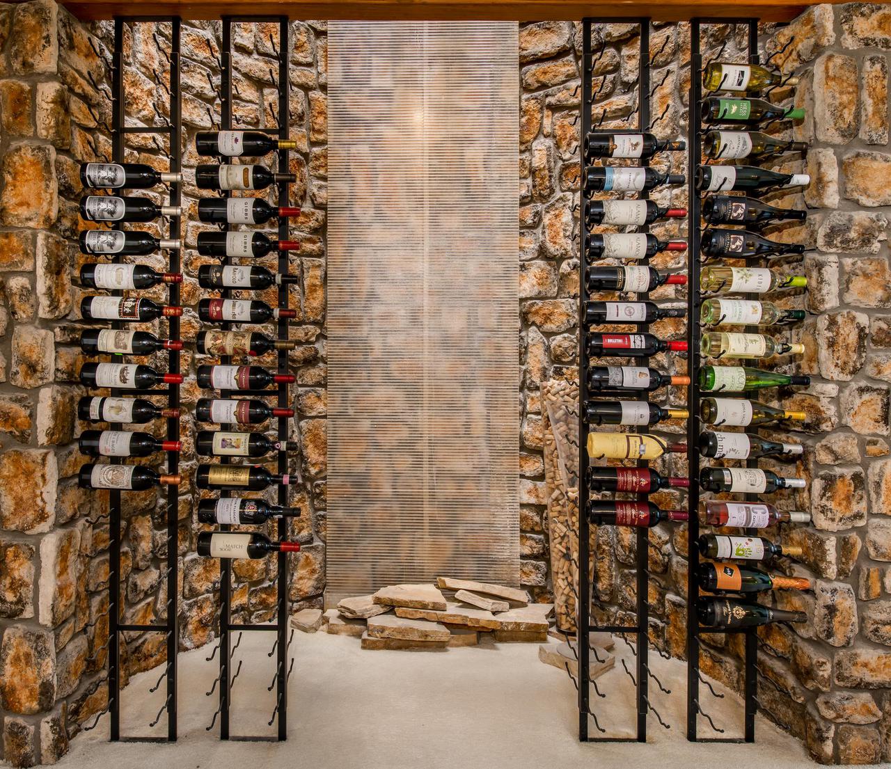 Wine rack and water fall