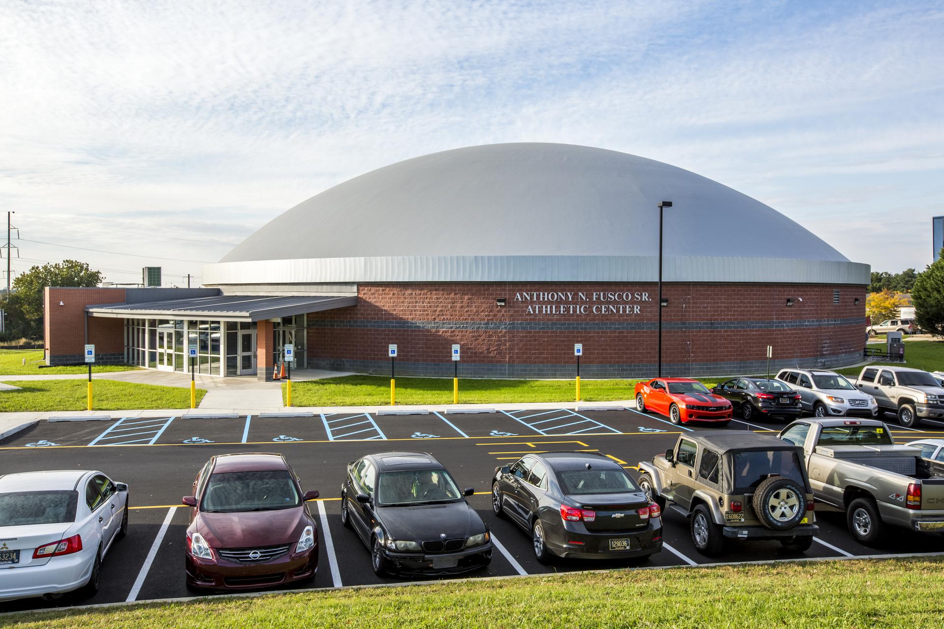 Anthony N. Fusco Sr. Athletic Center outside view.