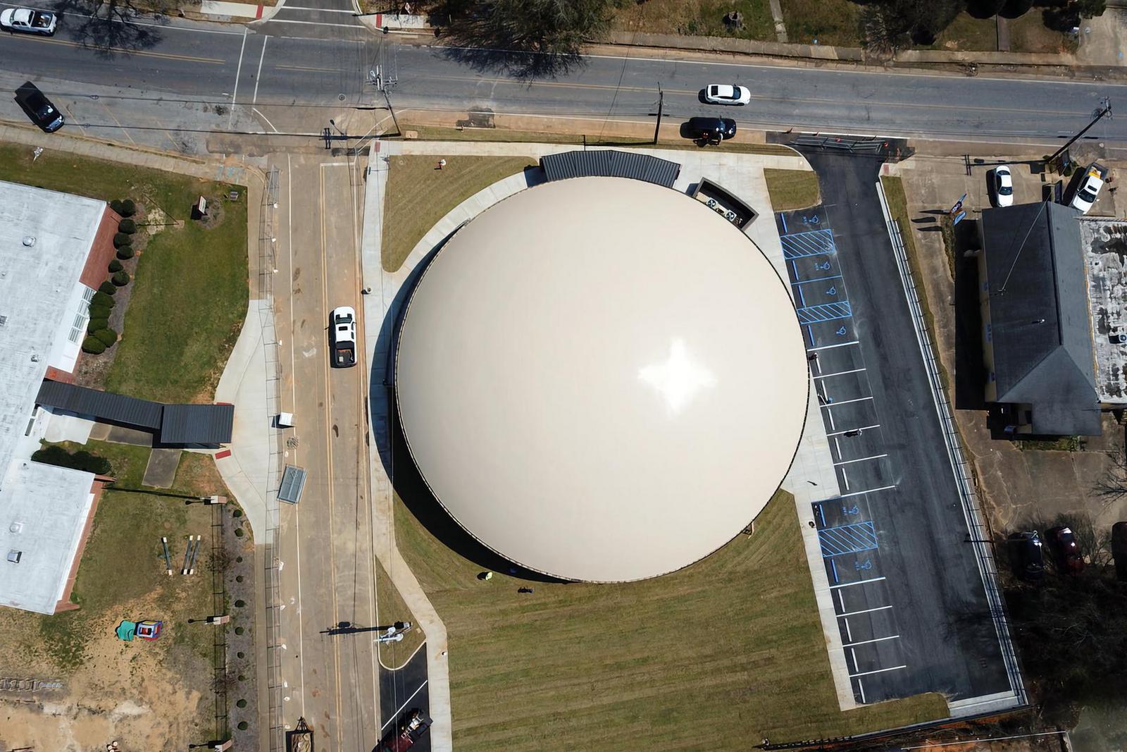 Overhead view of the dome