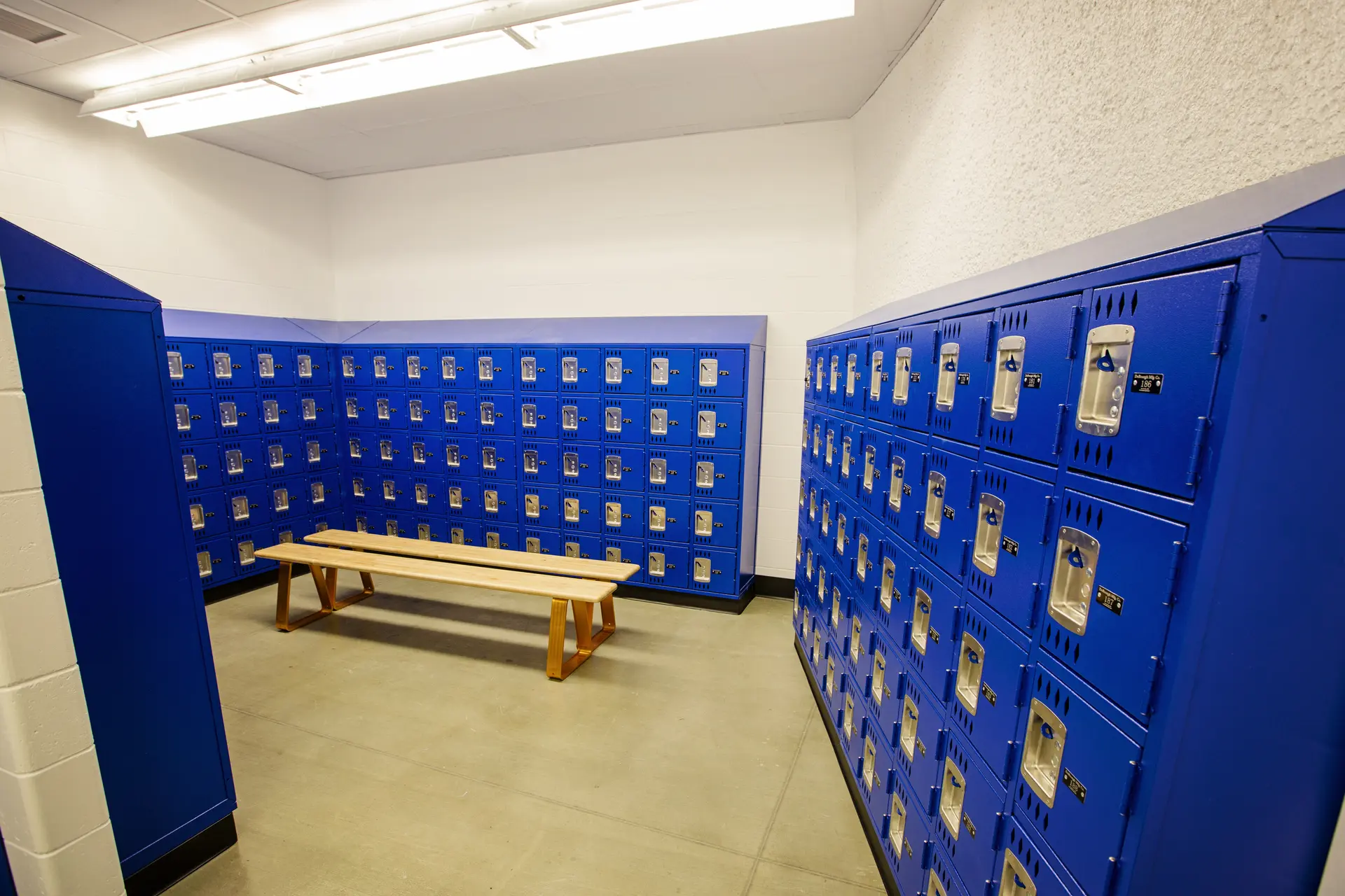 Locker room.