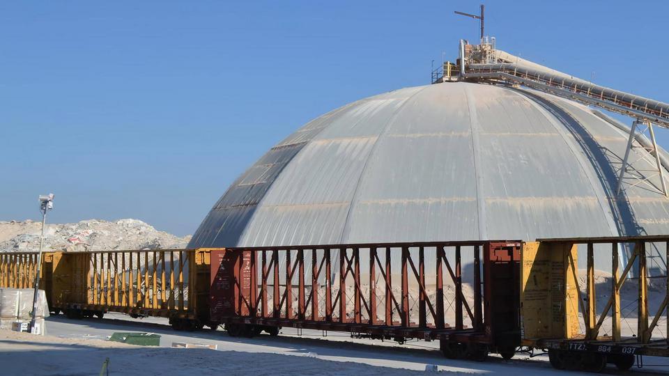 Original steel gypsum storage dome