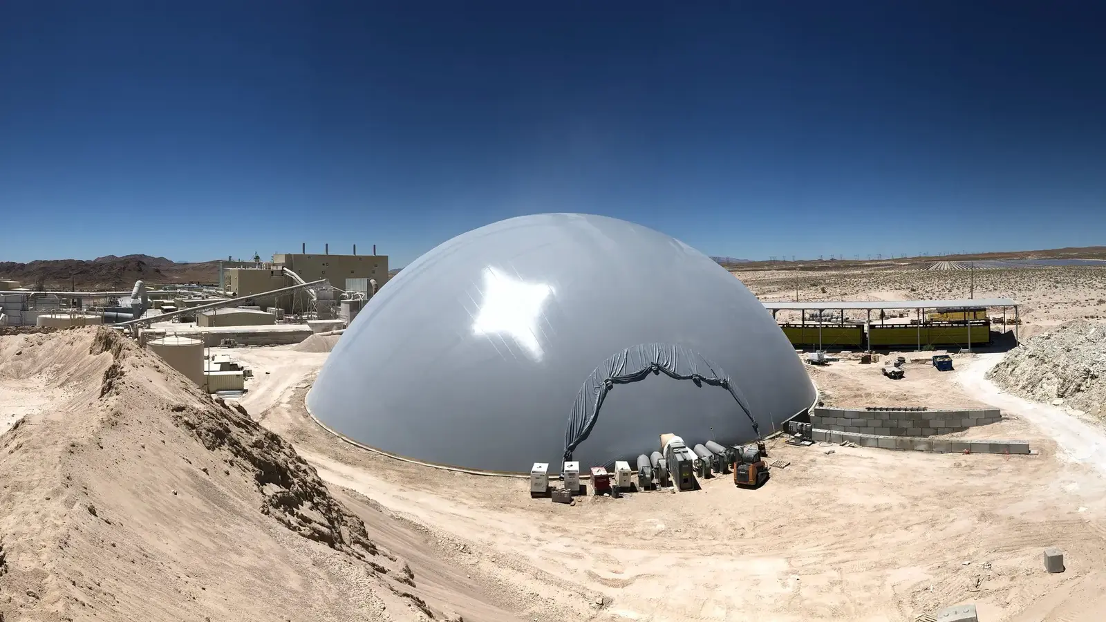 Dome Construction Is Nearly Complete For Las Vegas Gypsum Storage 