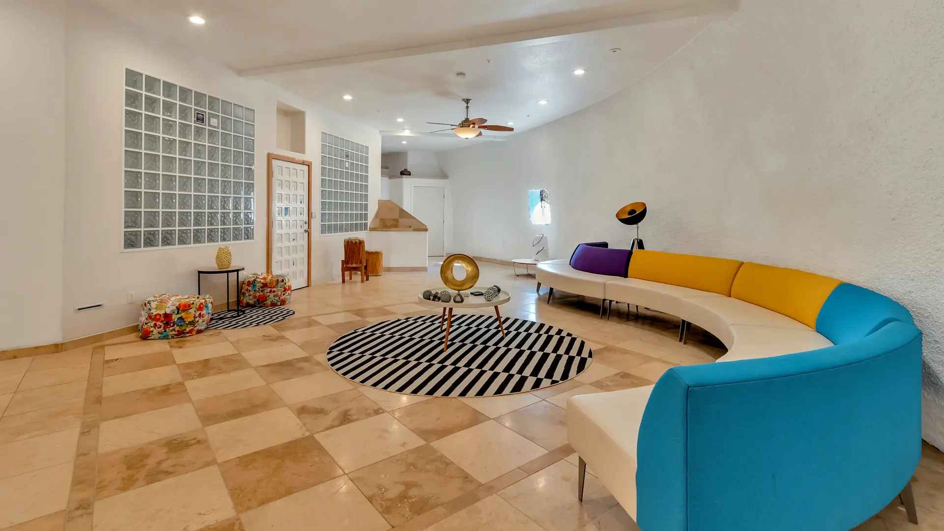 Curved Sofa in the Lounge.