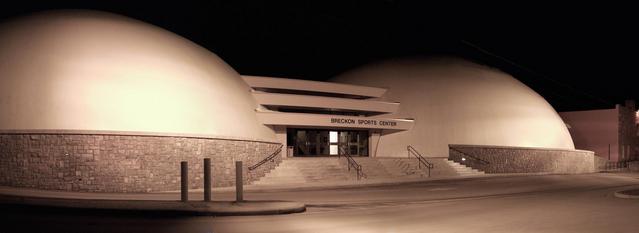 Nighttime at Breckon Sports Center.