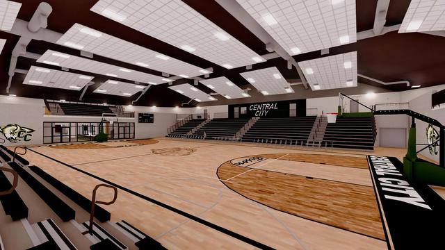 Gymnasium interior rendering