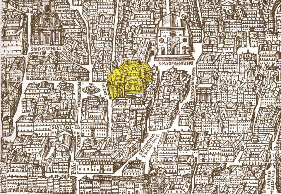 Giovanni Maggi's 1625 Map of Rome and the Pantheon.