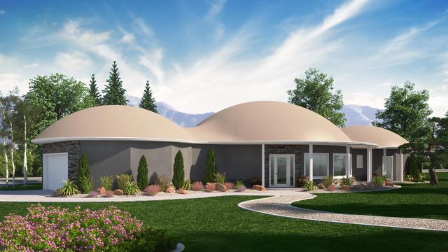Full Color Rendering of Arcadia Dome Home.