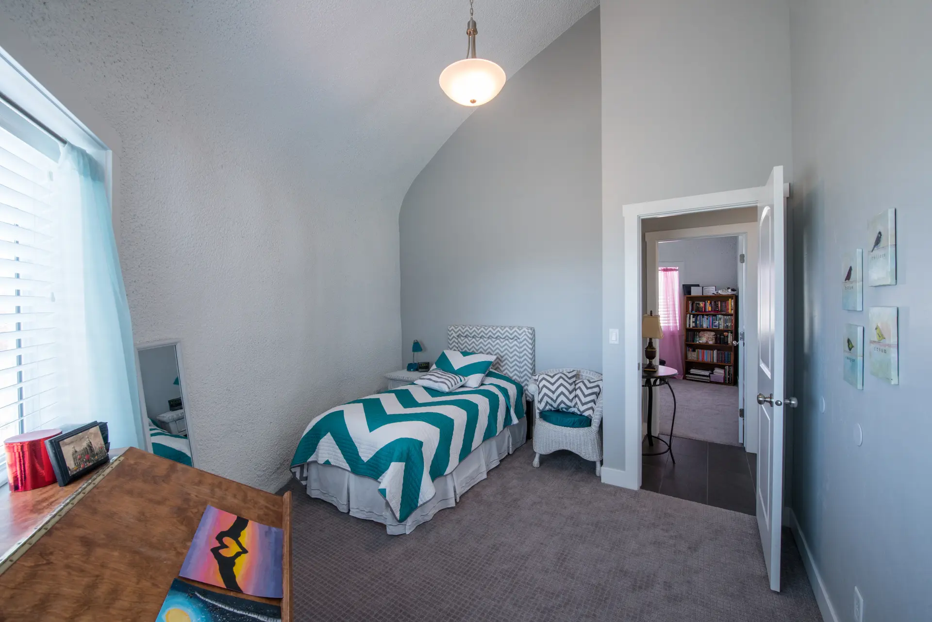One of two identical bedrooms.
