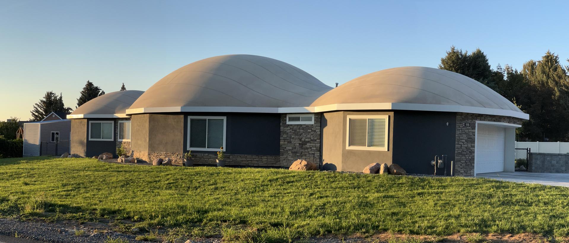 View of Arcadia Dome Home in Providence, Utah.