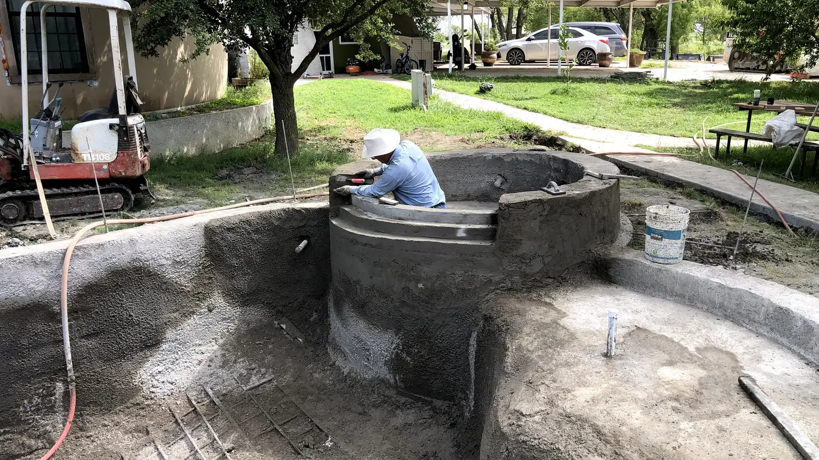 Leveling the Waterfall Ledge.