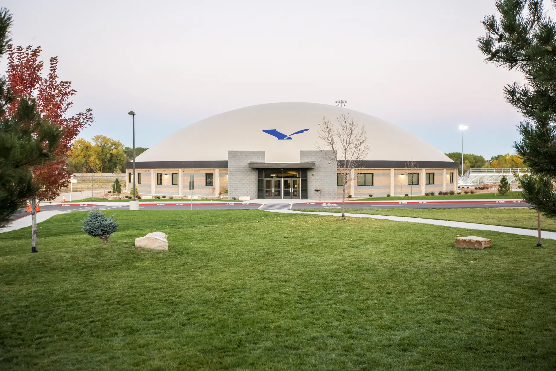 Exterior of The Vanguard School Junior High dome.