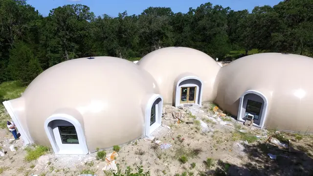 Finished Extended Augments on Monolithic Dome Home.