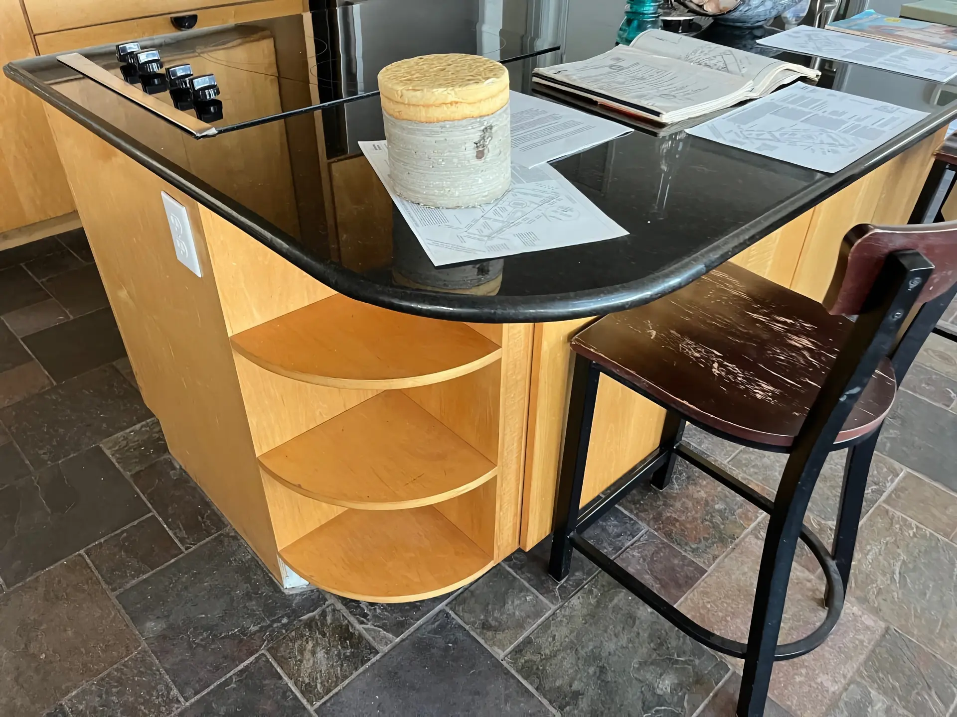Kitchen island.