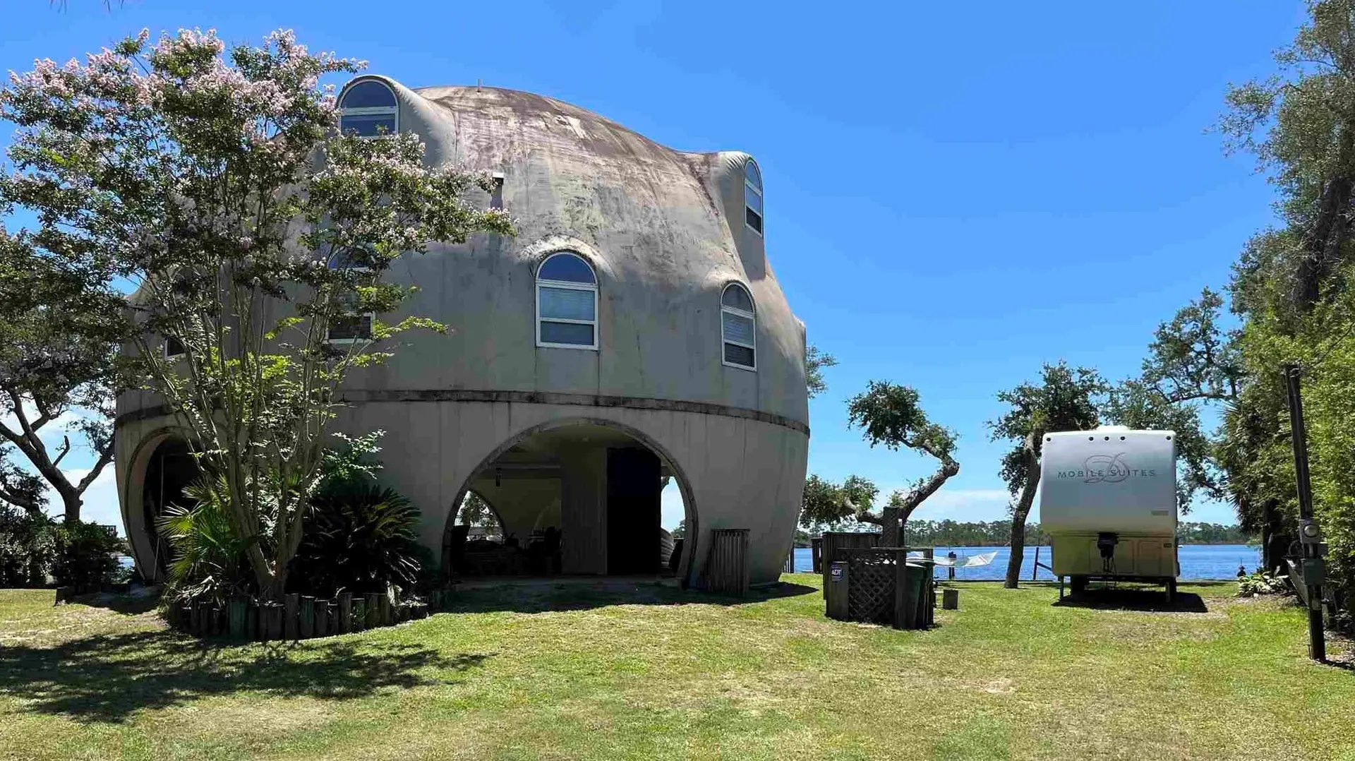 View of the house from the backyard.