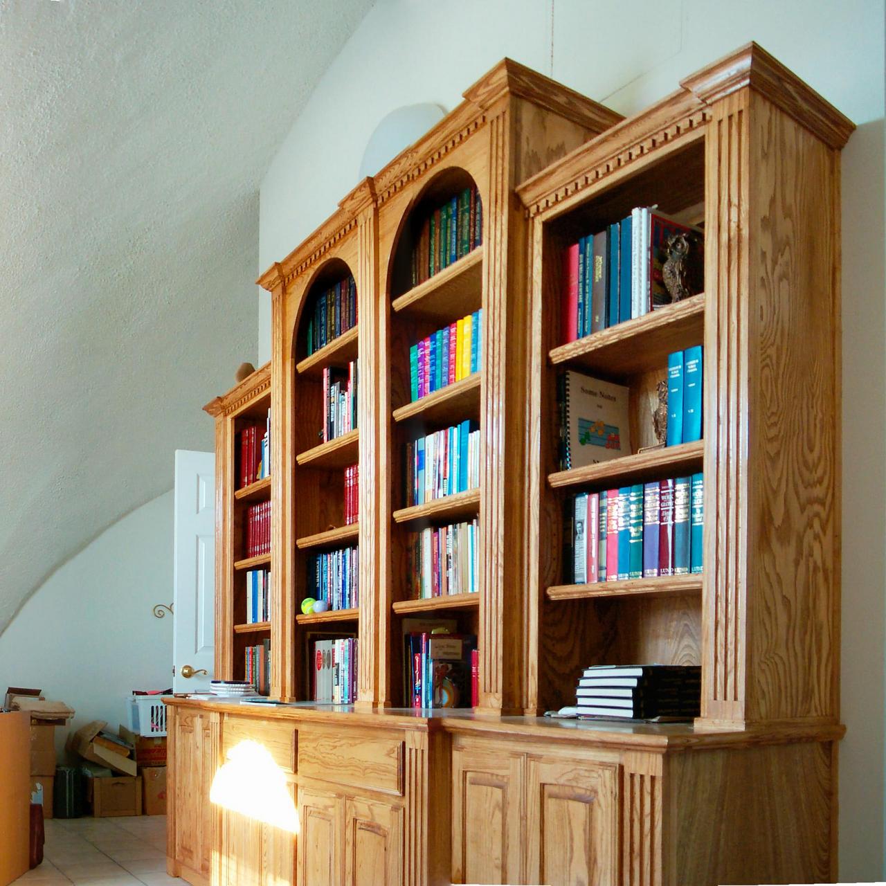 Hand crafted shelves and cabinets