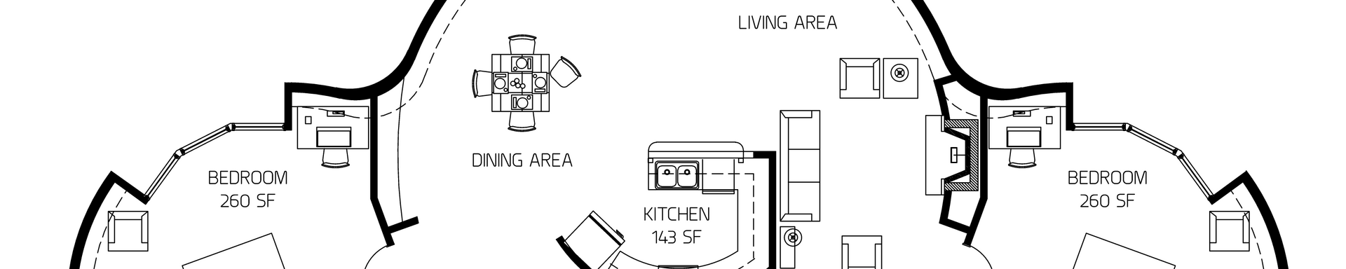 Snippet of a Two-Bedroom House Plan.