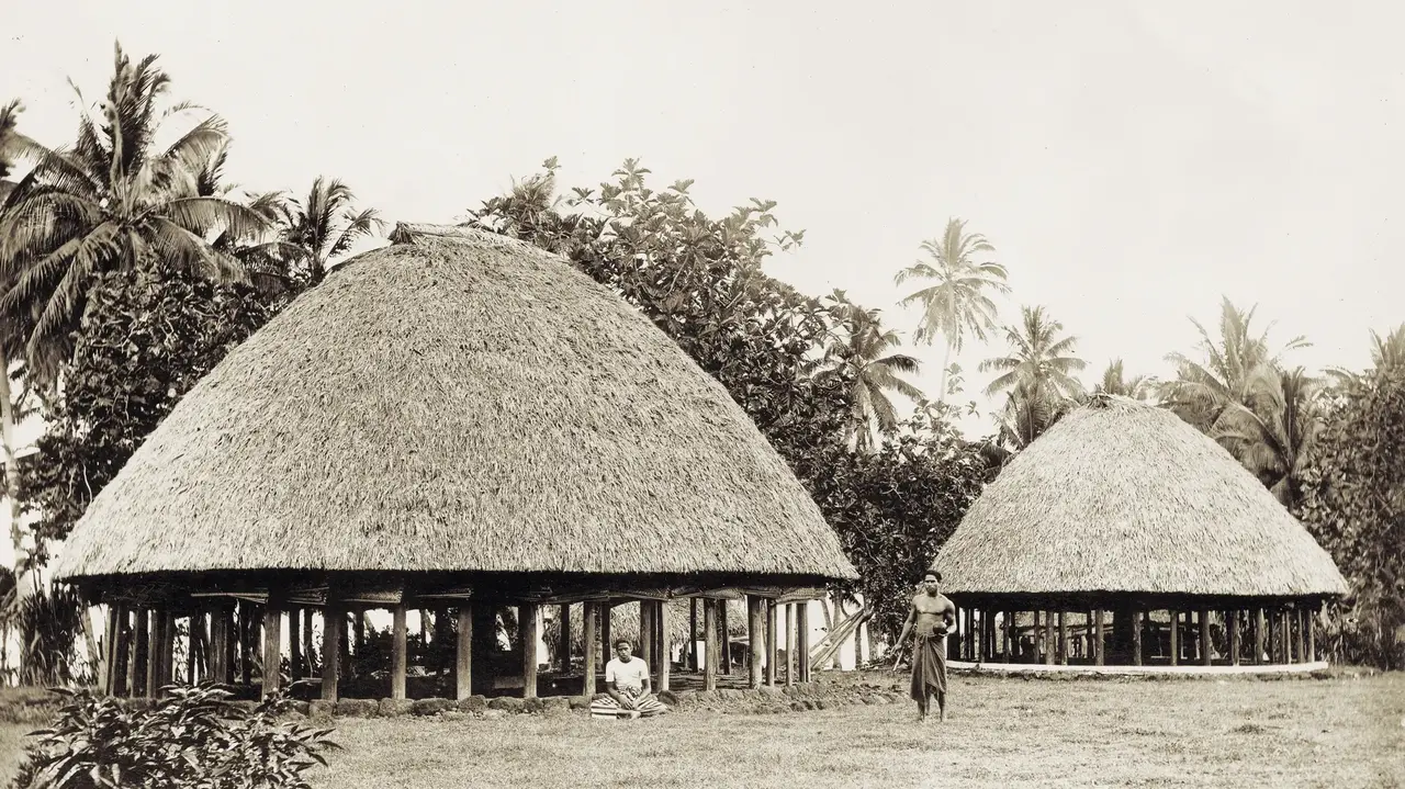 Samoan domed big house circa 1930s. Samoan domed big house circa 1930s.