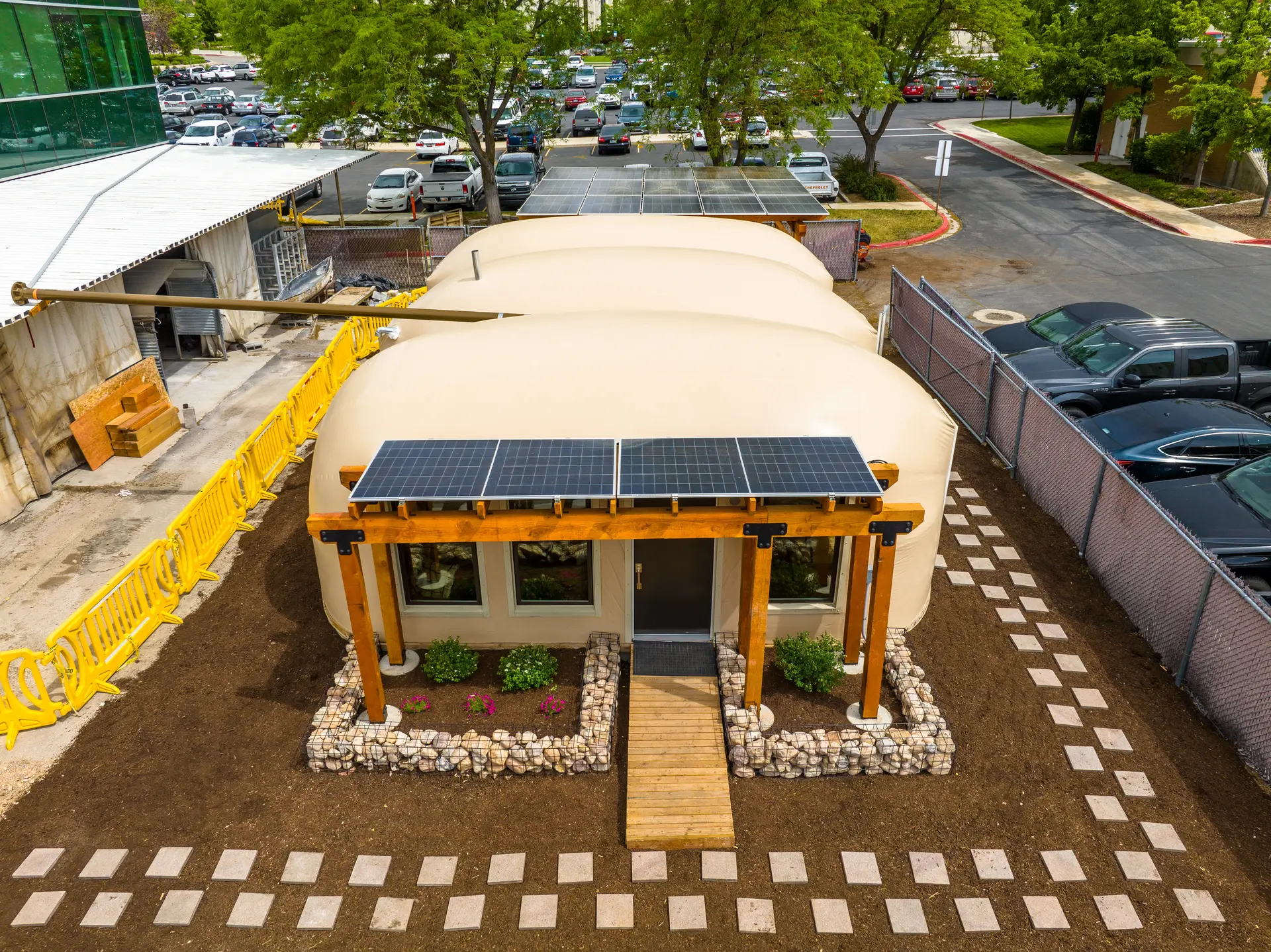 Solar Panels in Front and Back.