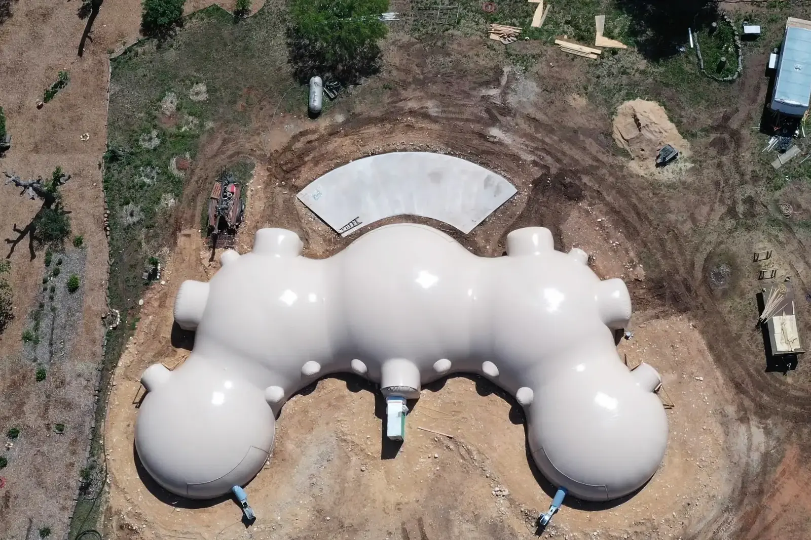 Overhead View Shows Multi-Dome Shape Overhead View Shows Multi-Dome Shape.