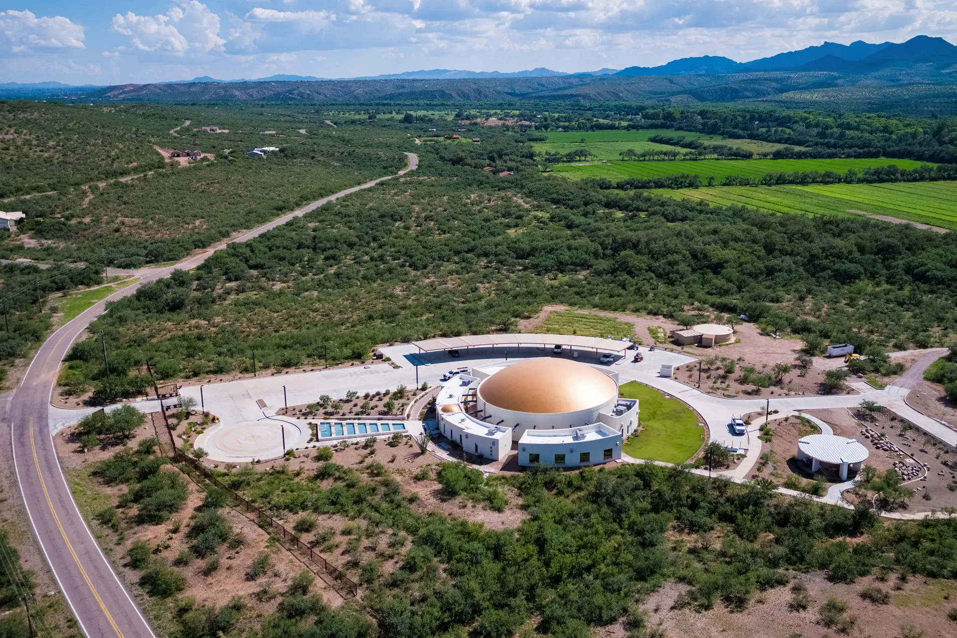 Aerial View of the Global Temple.