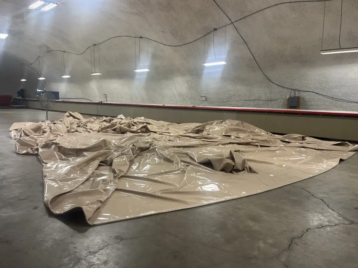 Completed Airform Laid Out for Inspection Completed Airform Laid Out for Inspection.
