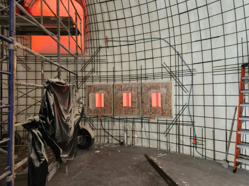 Conduit Attached to Rebar.