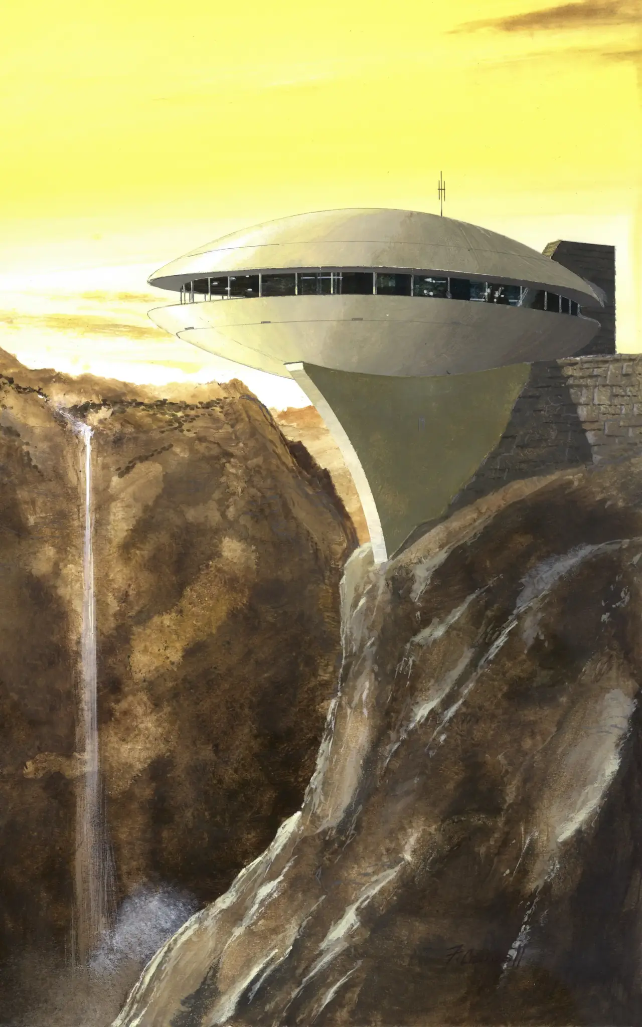 A Saucer-Shaped Dome on a Cliff A Saucer-Shaped Dome on a Cliff.