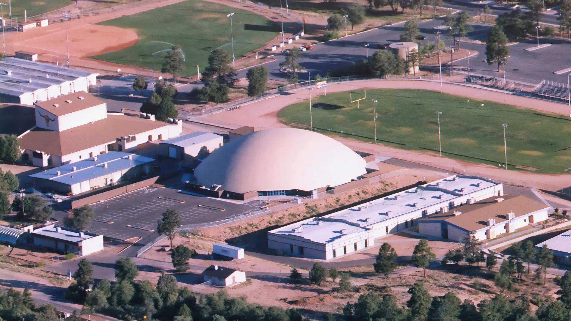 Aerial of the Athletic Center.
