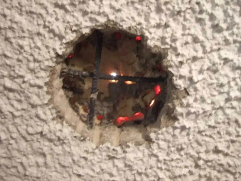 Hole Chiseled Out.