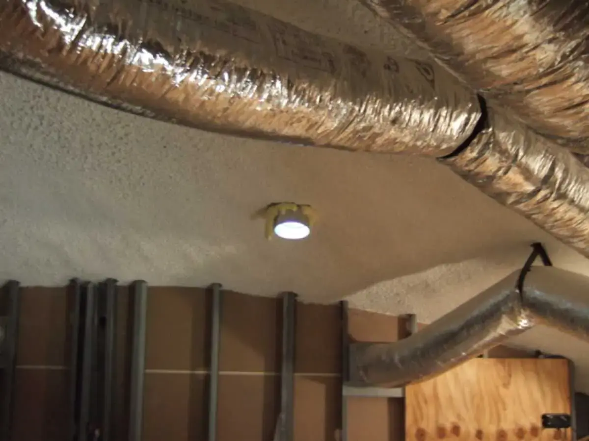 Round Vent Flange in Background.