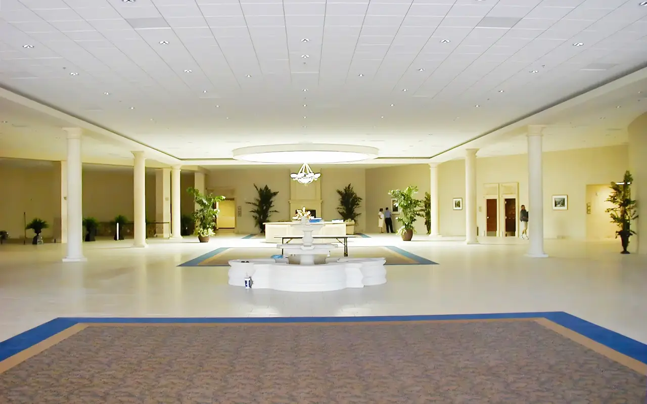 Large Fellowship Hall Between Domes Large Fellowship Hall Between Domes.