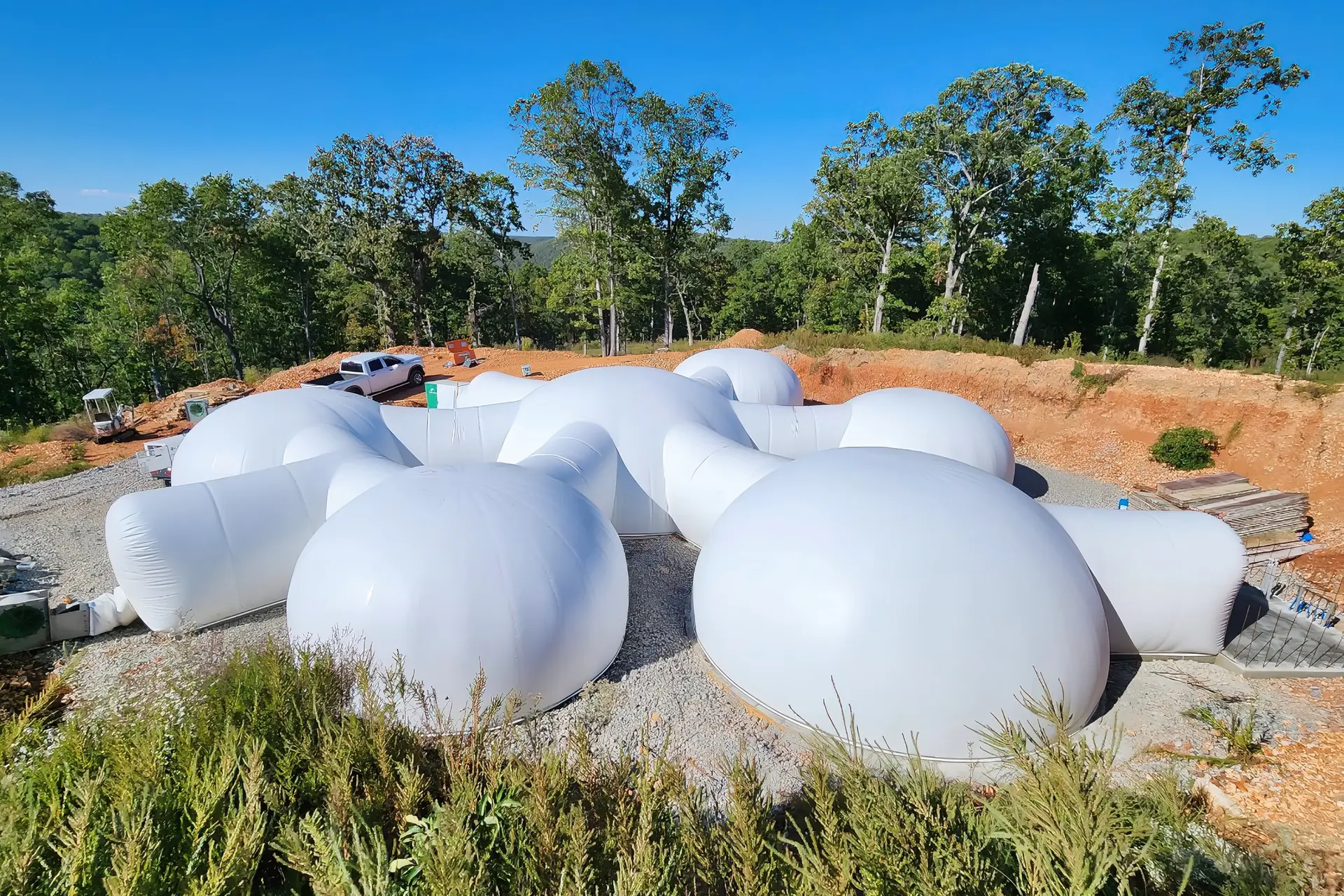 Multi-Dome Airform for Underground Home Multi-Dome Airform for Underground Home.