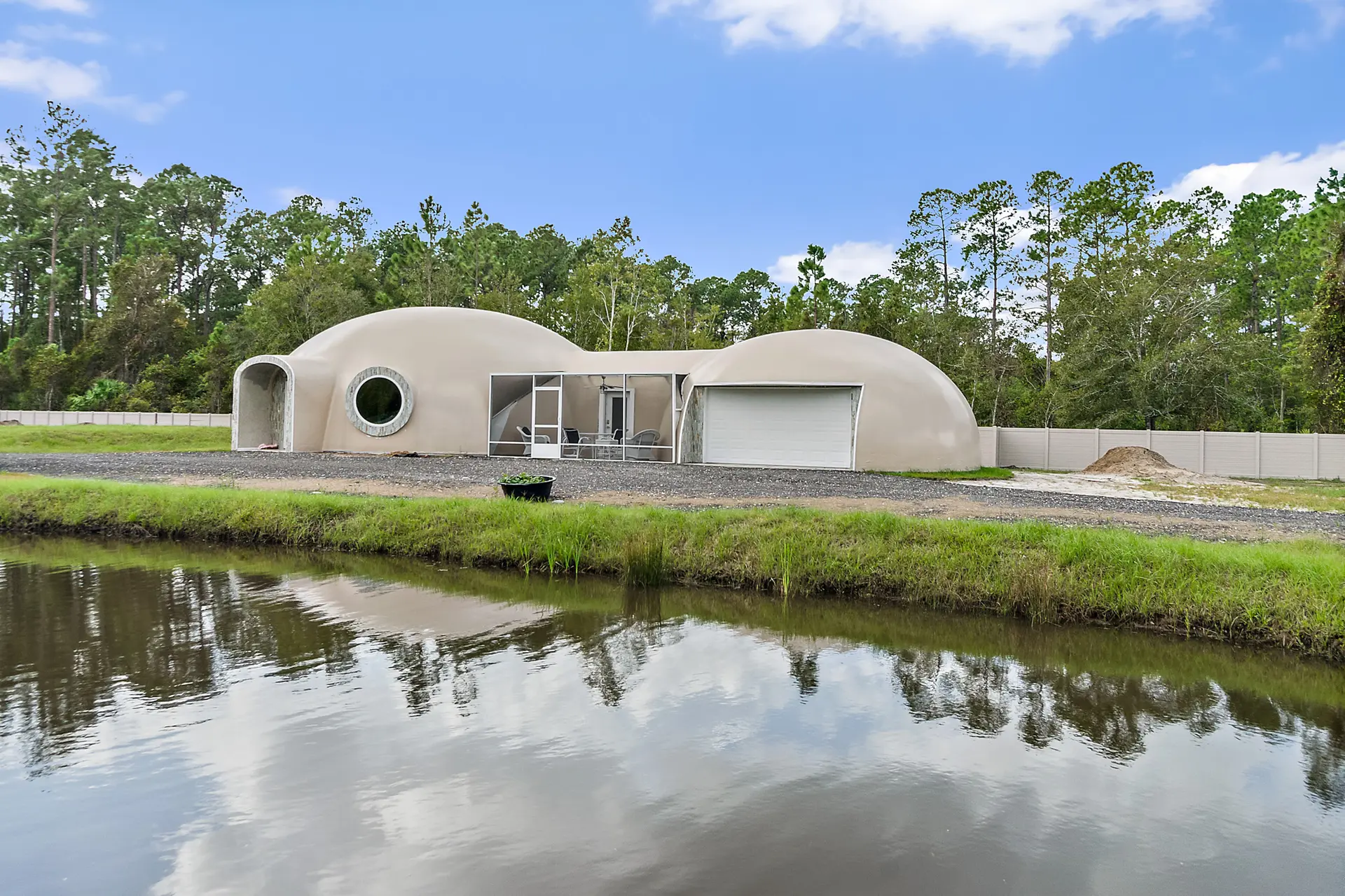 Palm Coast Dome Home Reflected.