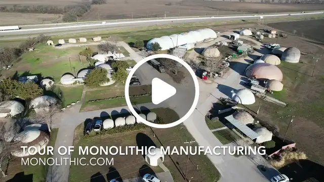 Aerial View of the Monolithic Dome Institute Research Park.