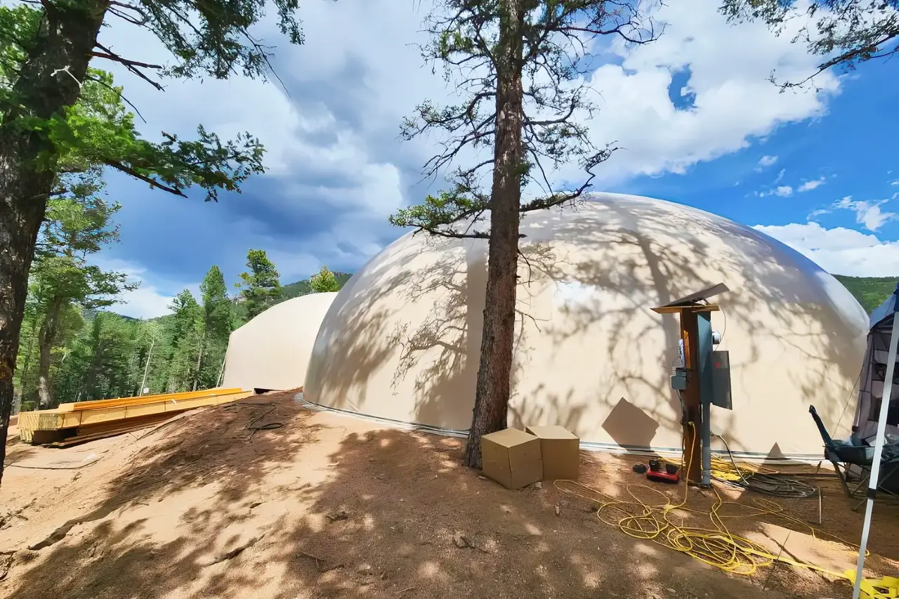 Profile of Inflated Airform for Colorado Dome Home Profile of Inflated Airform for Colorado Dome Home.