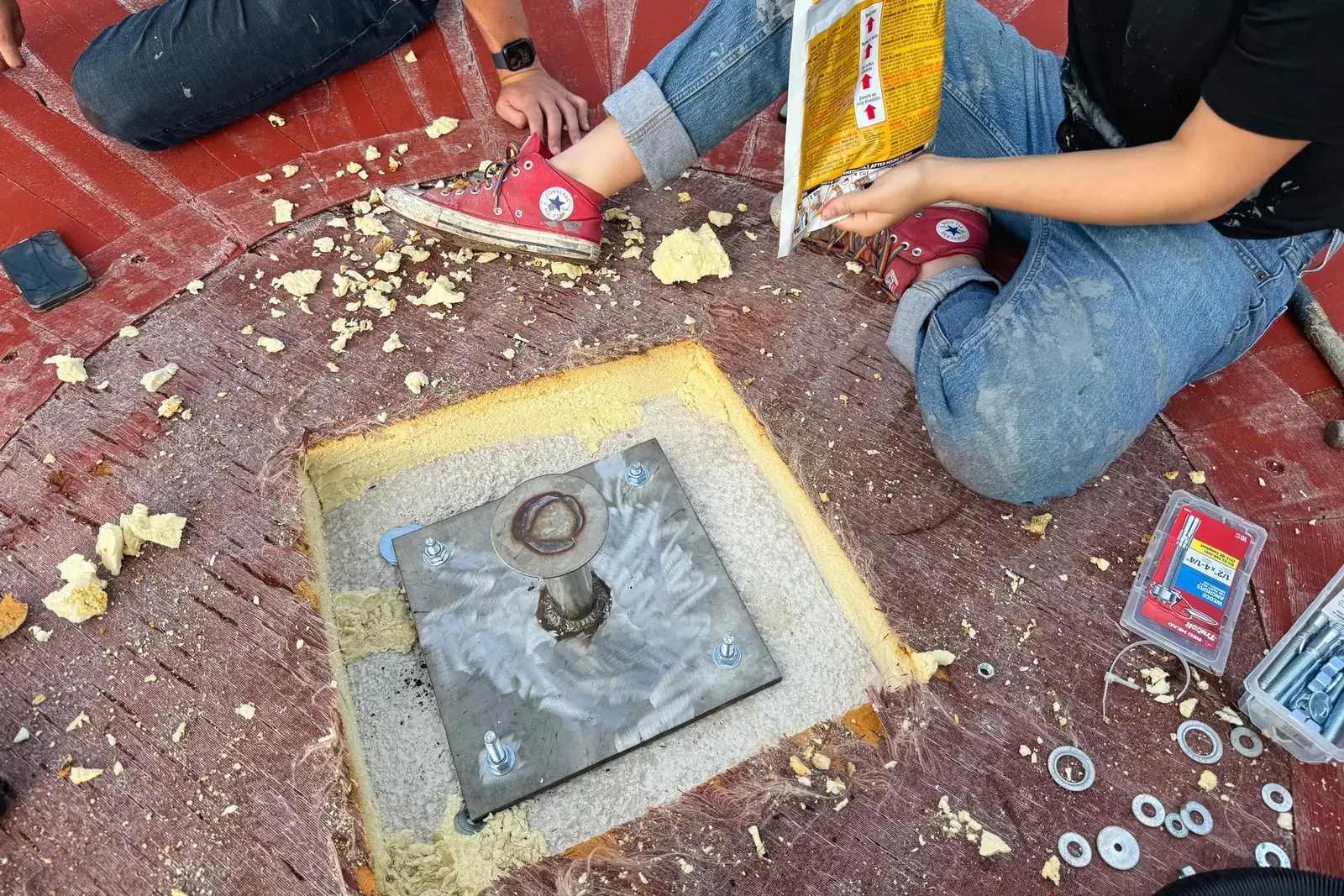 The Wedge Anchors are Placed.