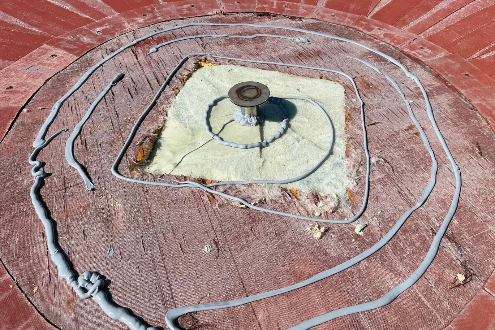 Gluing Patch over Anchor Base.