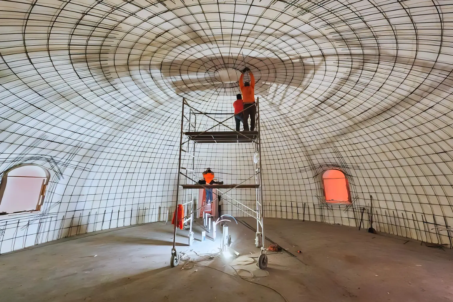 Tying Steel at the Top.