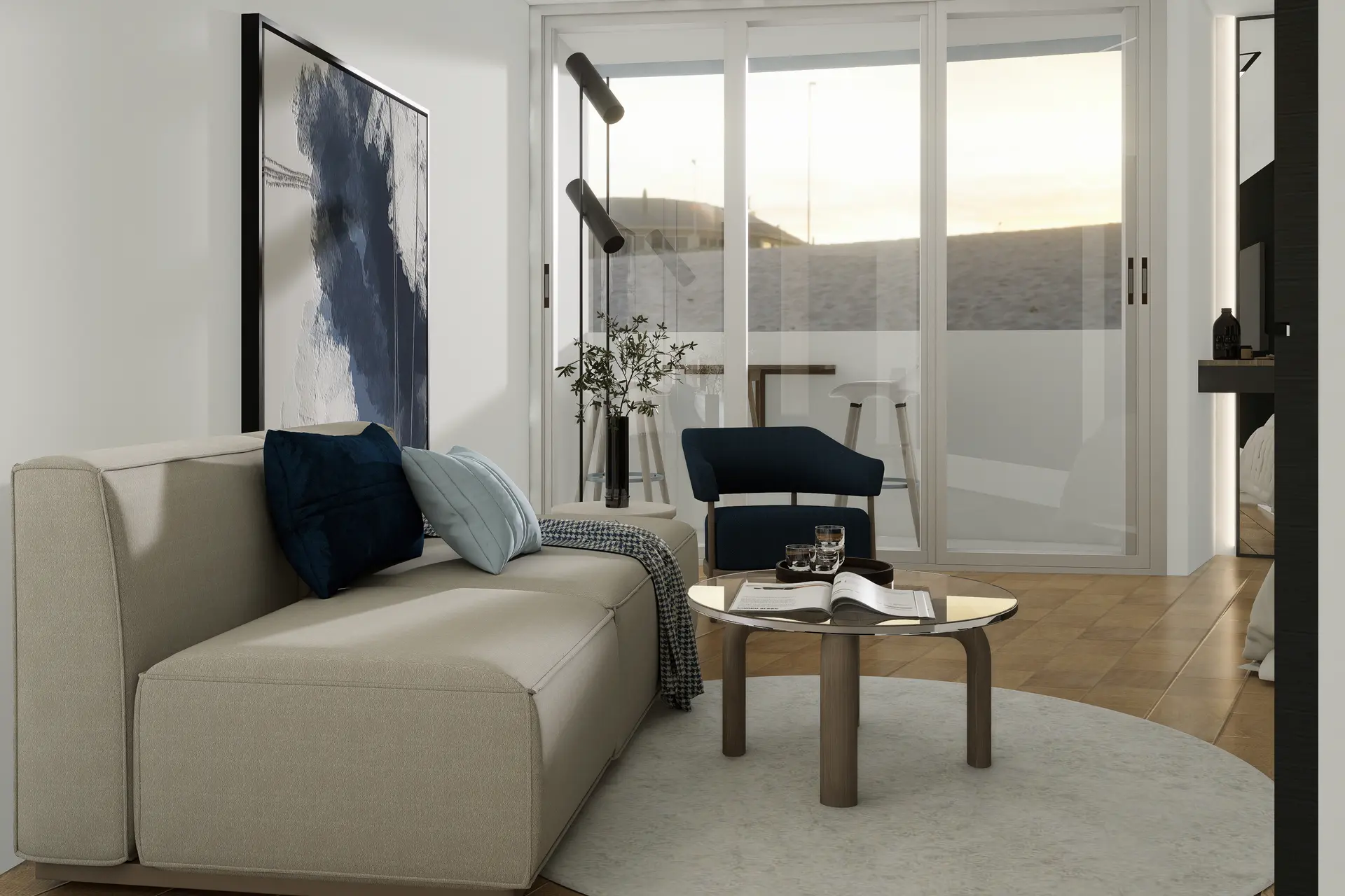 Bright Studio Living Room.
