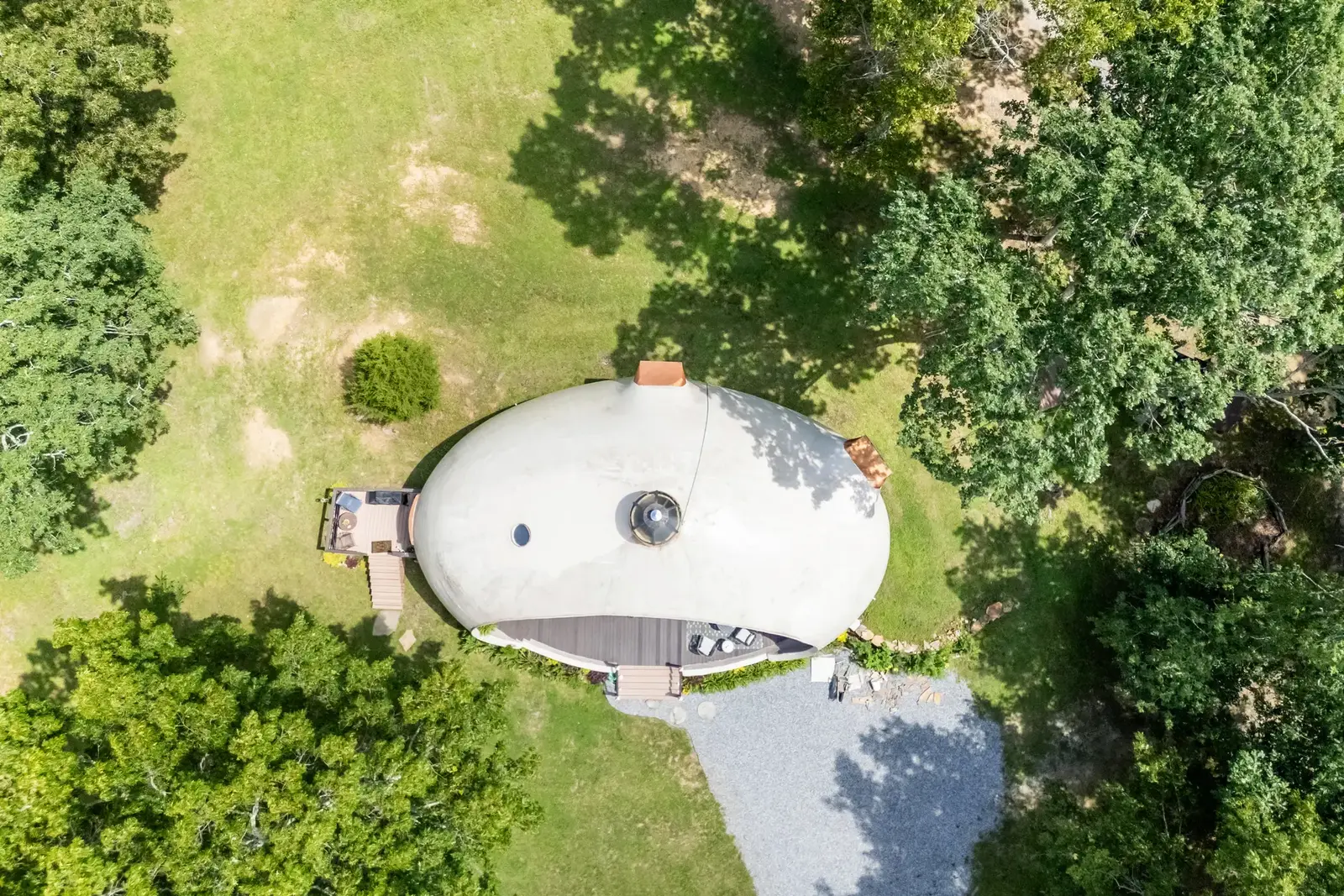 Overhead View of Dome and Driveway.