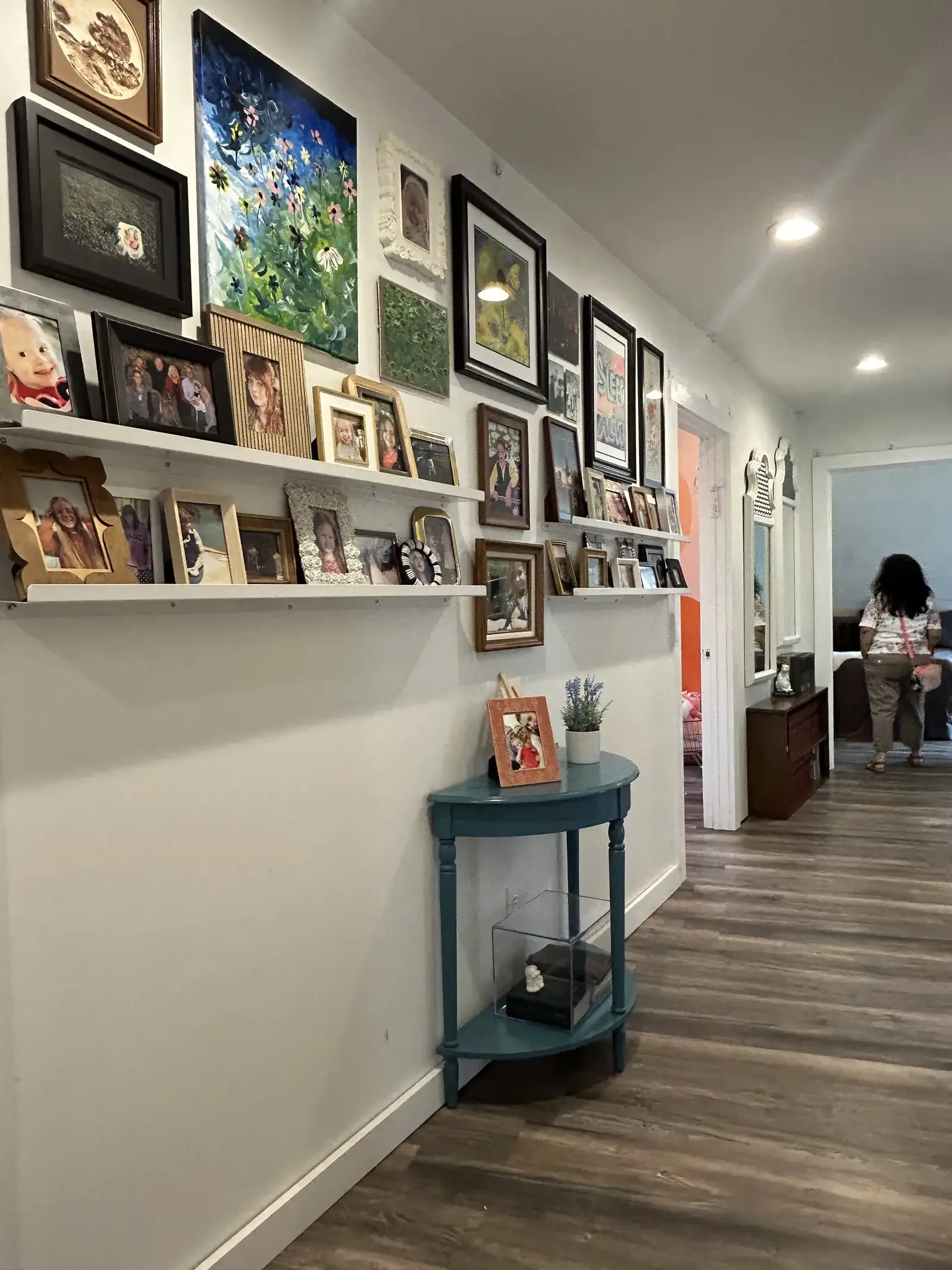 Hallway gallery inside the Europa.