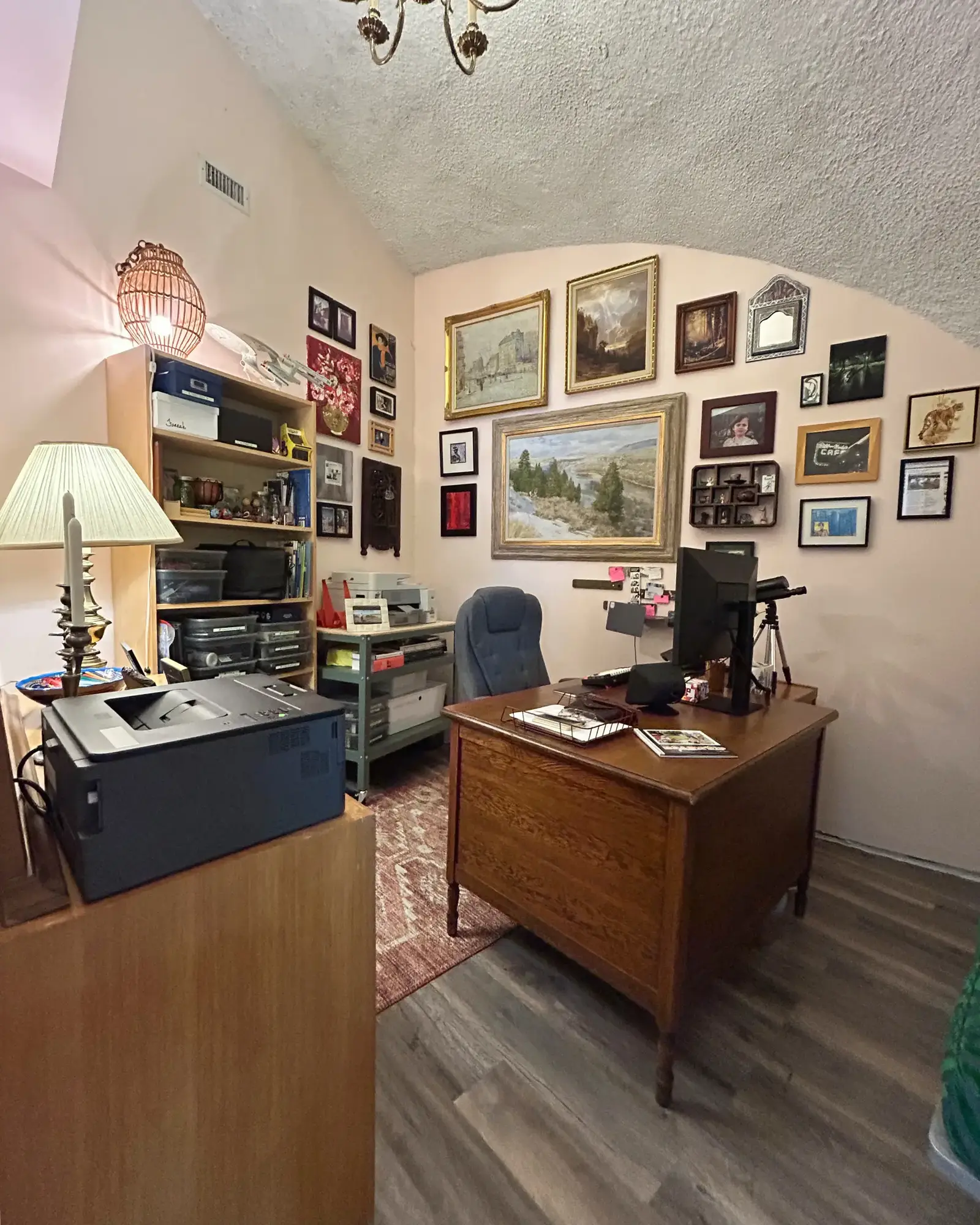 Home office inside the Europa.