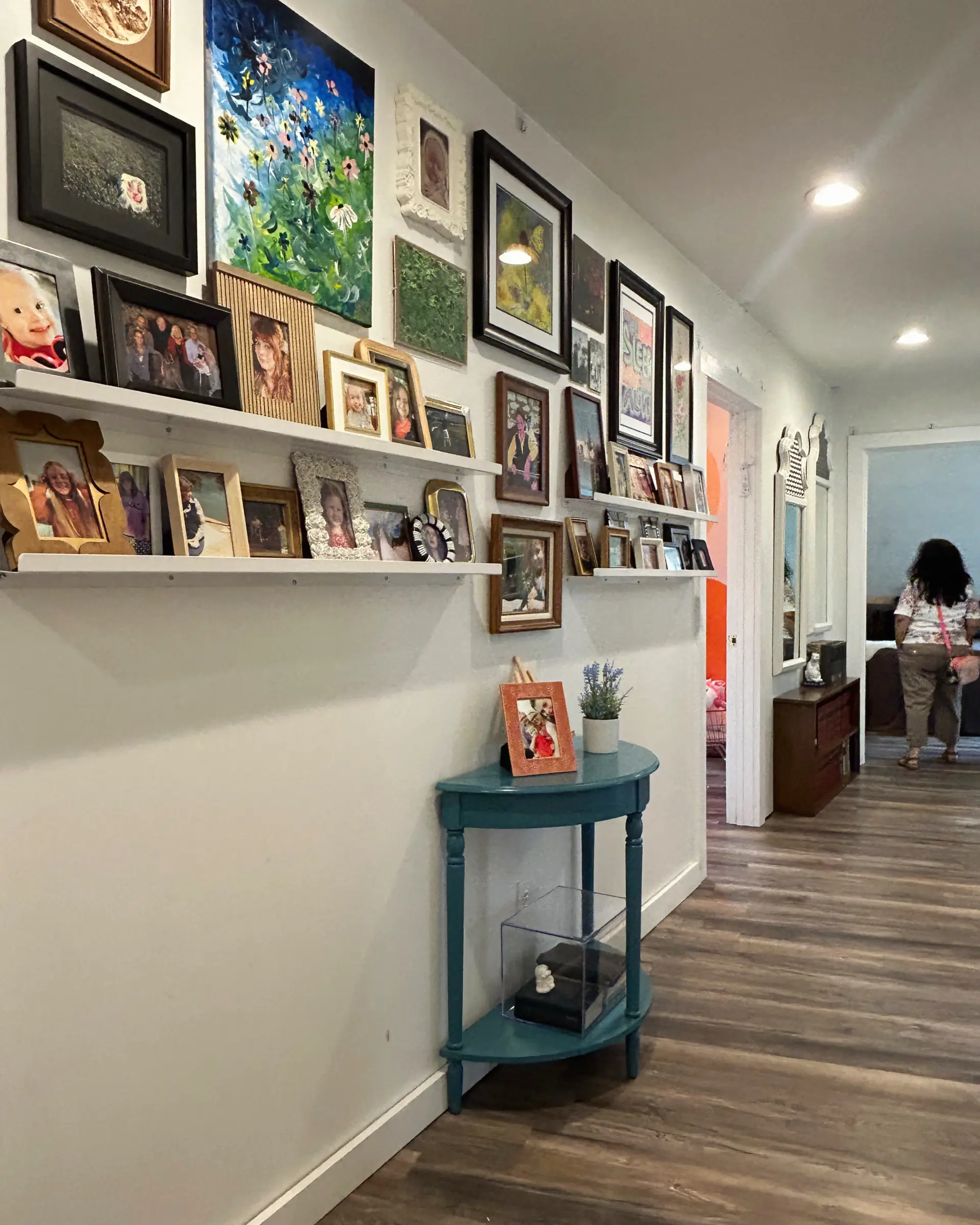 Hallway gallery inside the Europa.