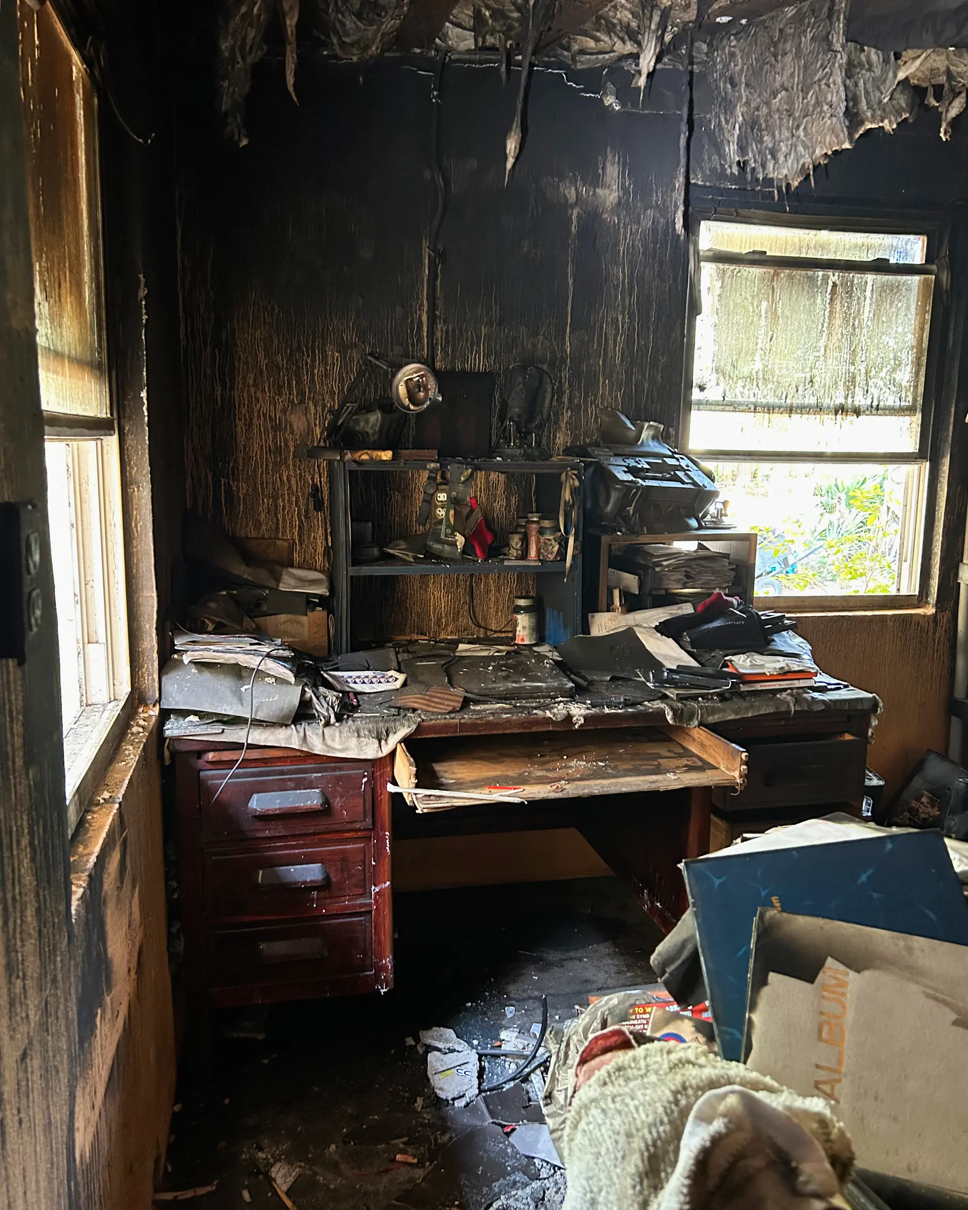 Fire Damaged Interior.