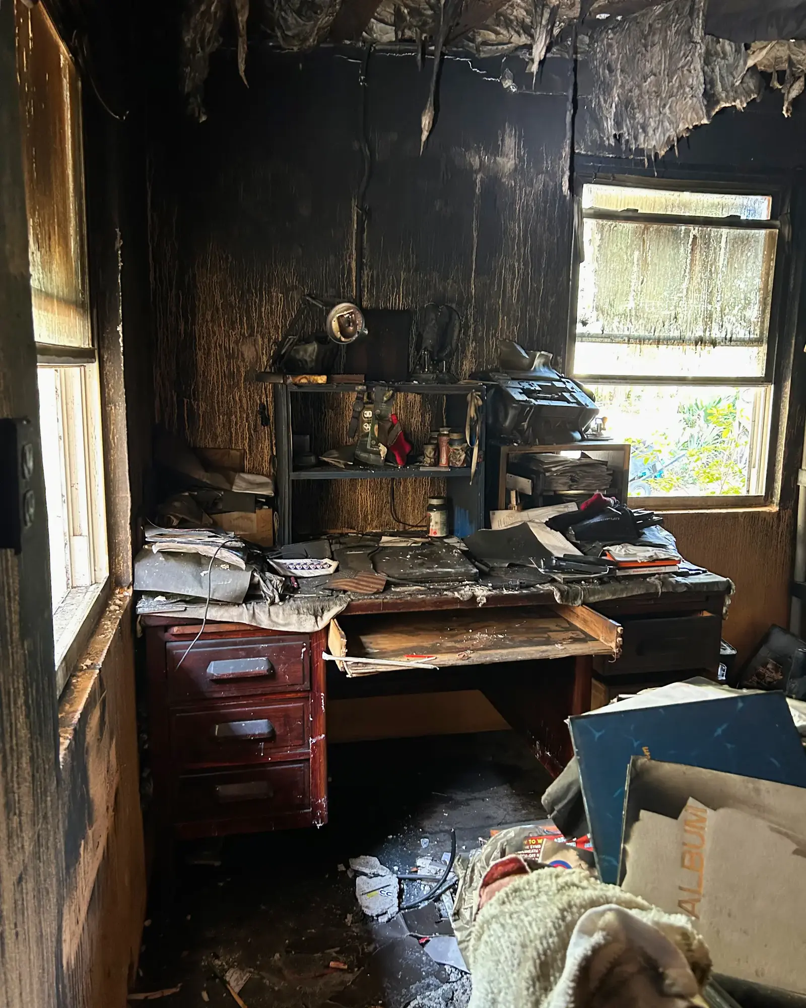 Fire Damaged Interior.
