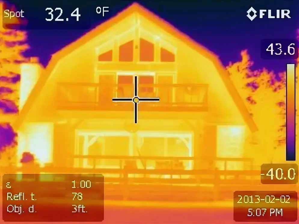 Thermal Image of a Conventional Home.